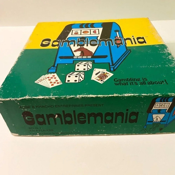 Vintage 1987 Gamblemania Board Game Aube and Khacho Gambling Game Complete - Picture 2 of 12